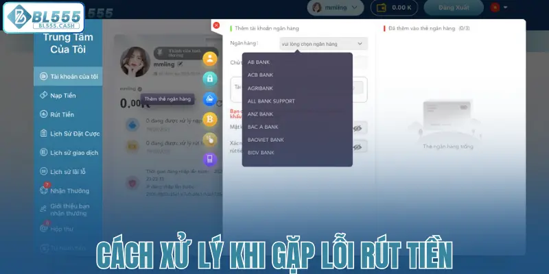 Cách xử lý khi gặp lỗi rút tiền